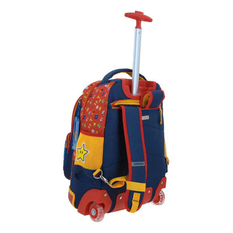Mochila Mario Bros Onder Primaria Con Carro Mb70511-9 Color Multicolor 2
