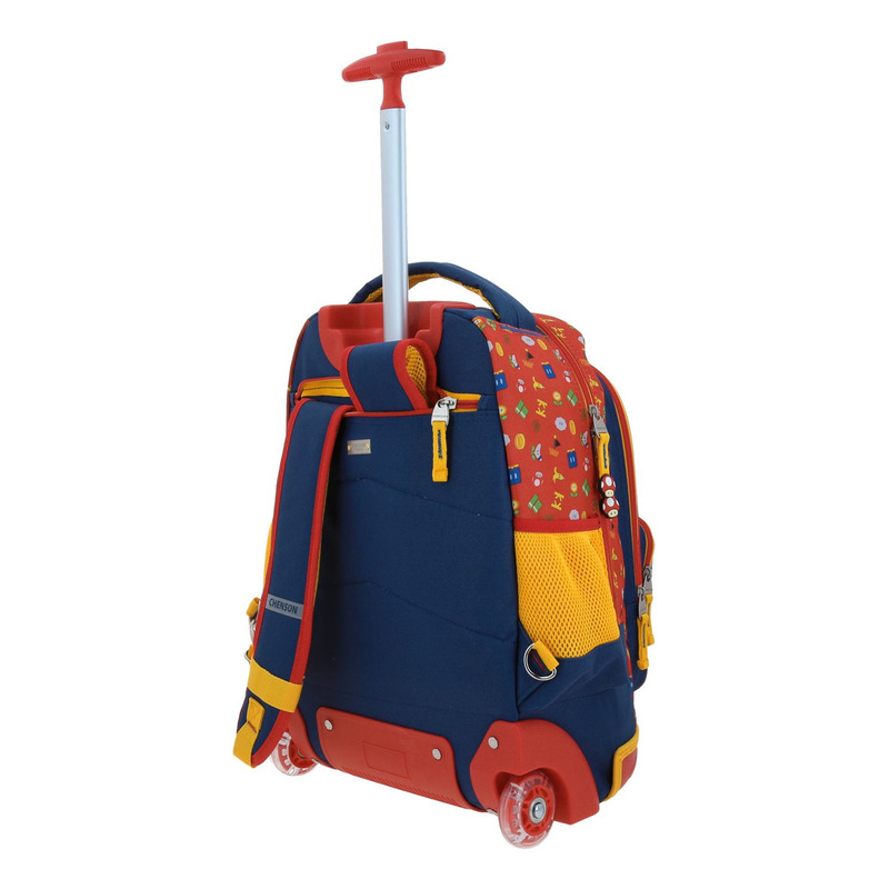 Mochila Mario Bros Onder Primaria Con Carro Mb70511-9 Color Multicolor 5