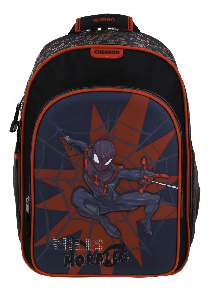 Mochila Negra Grande Miles Morales Chenson Dotte Mm70285-3
