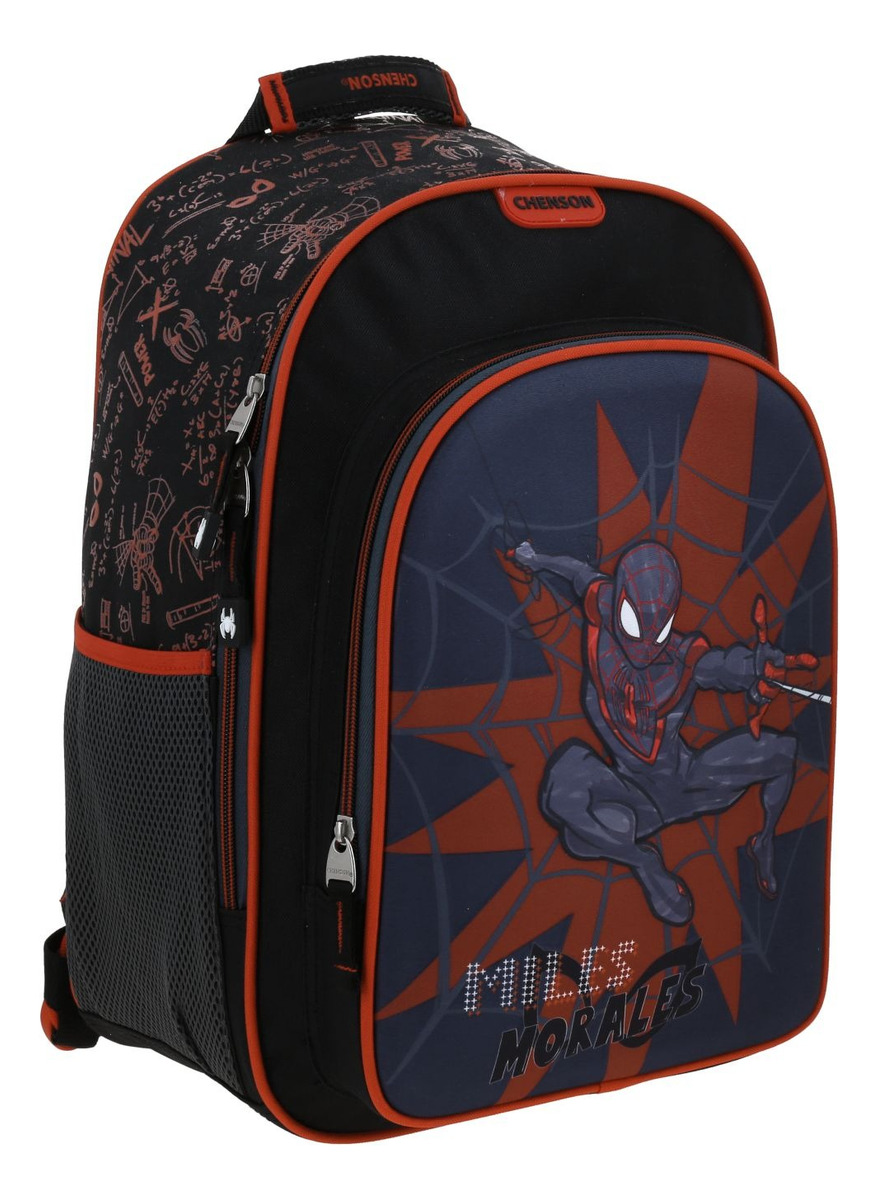 Mochila Negra Grande Miles Morales Chenson Dotte Mm70285-3 5