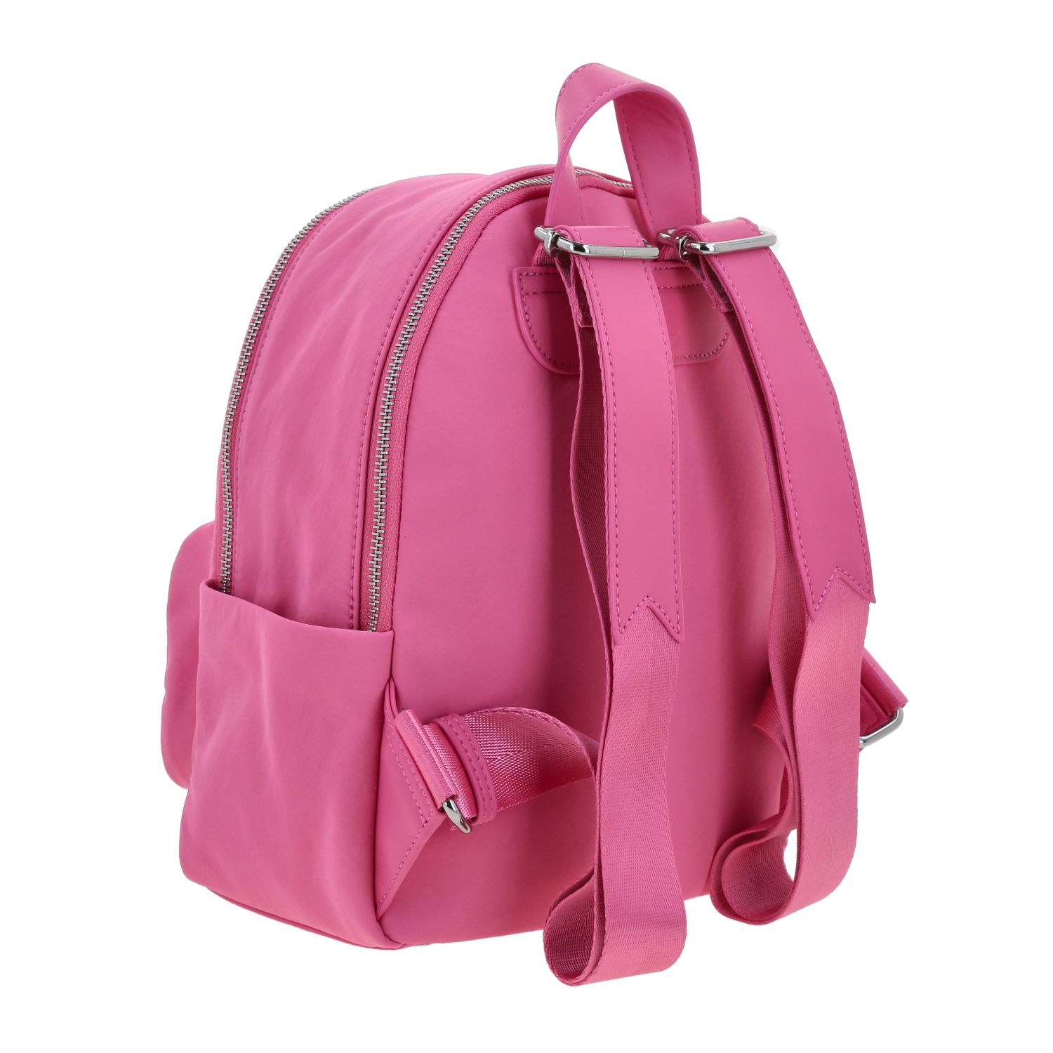 Mochila para dama casual Gorétt by Chenson en color rosa con múltiples bolsillos 3