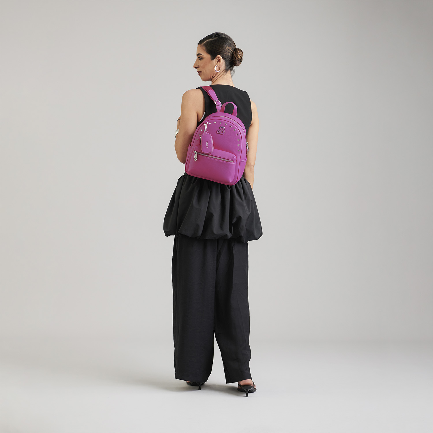 Mochila para mujer casual Barbie by Chenson Rosa con compartimentos prácticos - vista 2