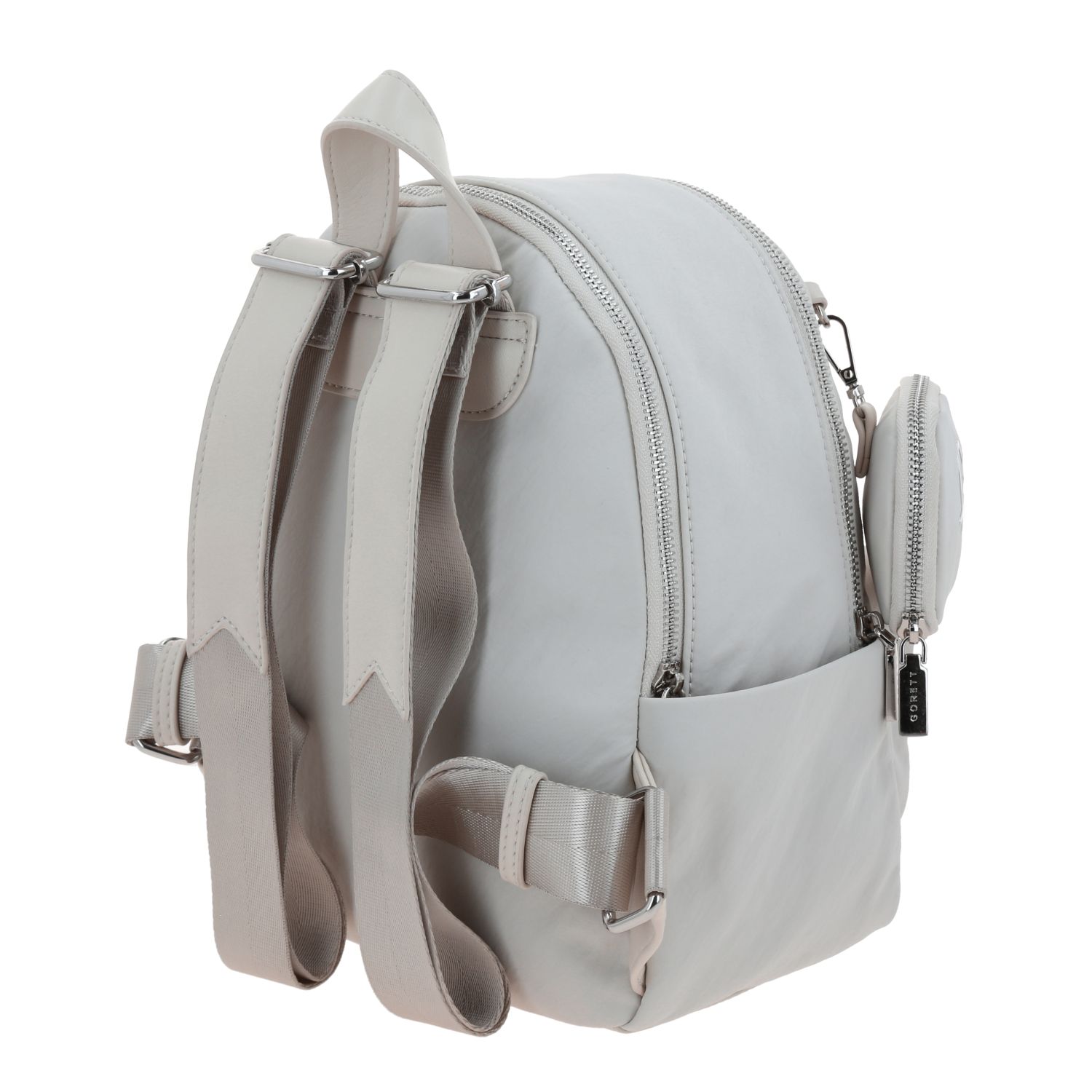Mochila para mujer casual Gorétt by Chenson beige con doble compartimento 5