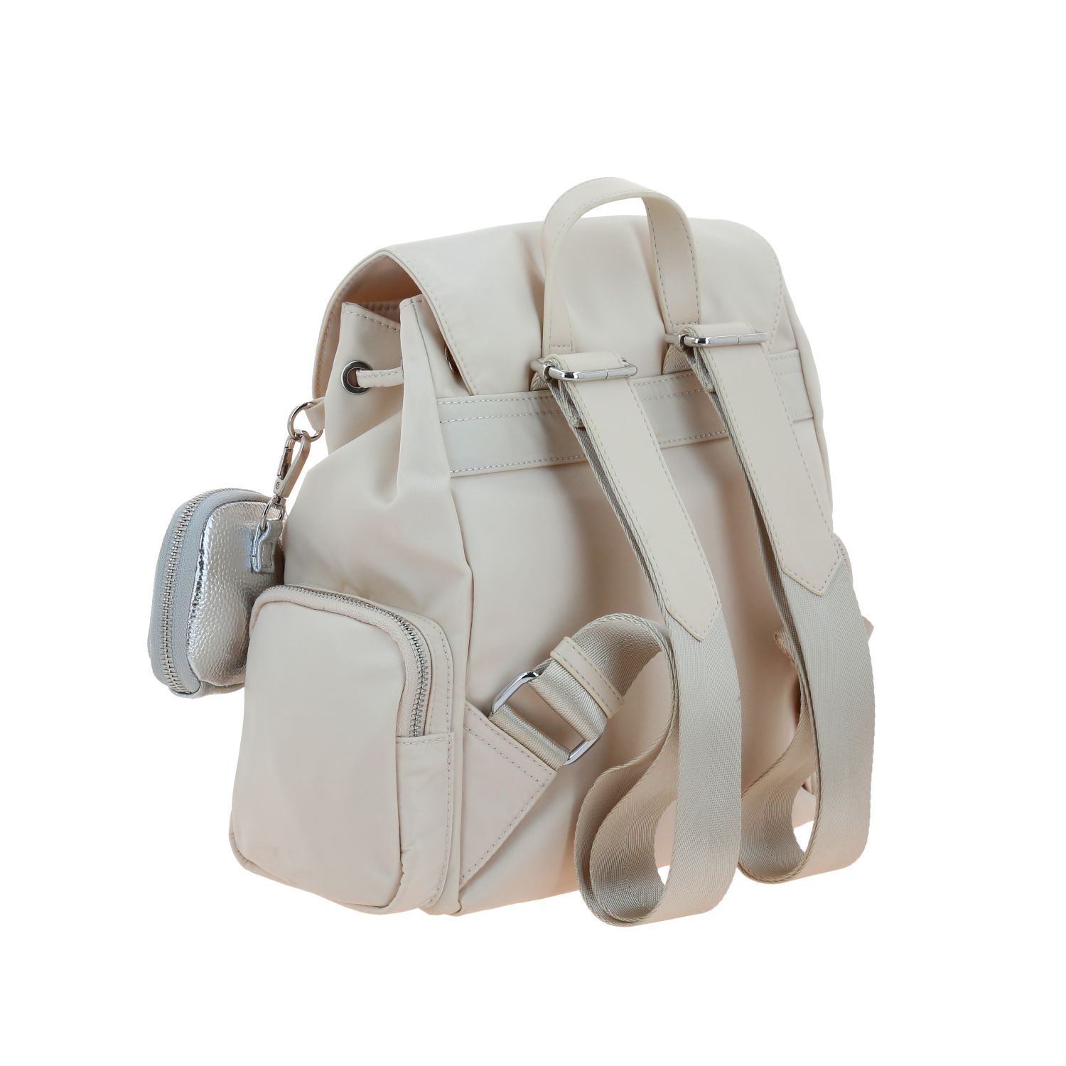 Mochila para mujer casual Gorétt by Chenson Beige con múltiples bolsillos 3
