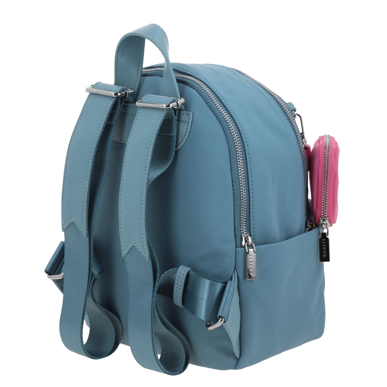 Mochila para mujer casual Gorétt by Chenson color azul con doble compartimento 5