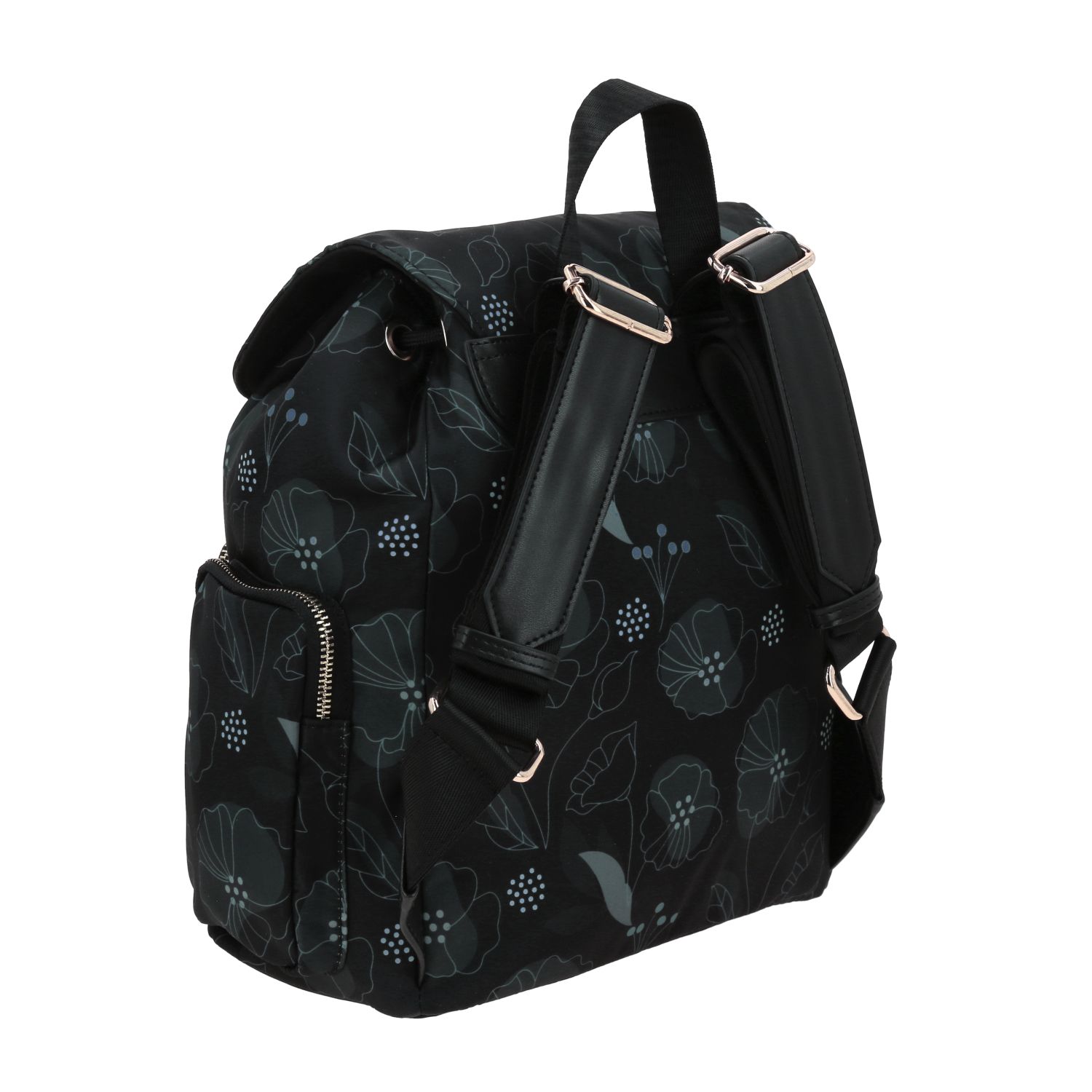 Mochila para mujer casual Gorétt by Chenson color negro con bolsillo frontal 3