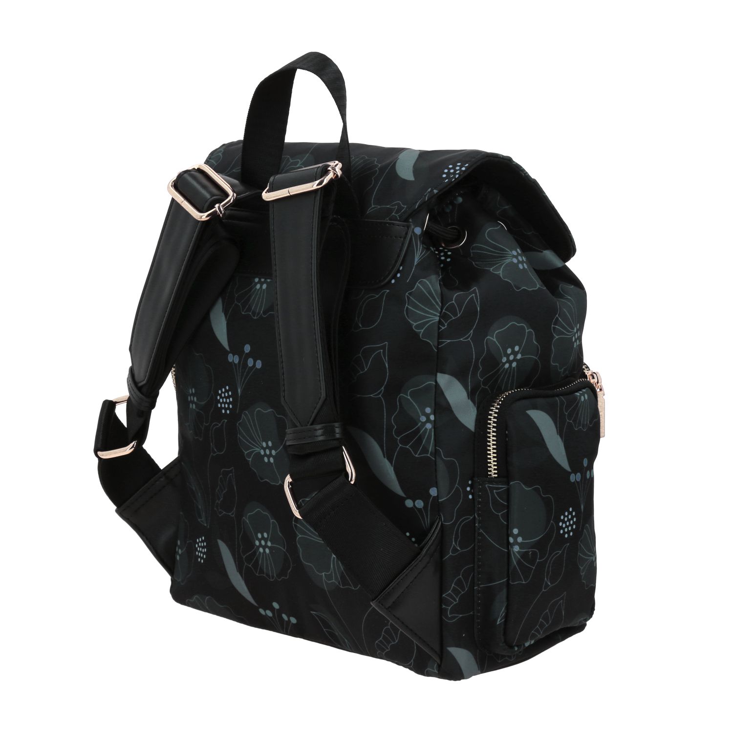 Mochila para mujer casual Gorétt by Chenson color negro con bolsillo frontal 5