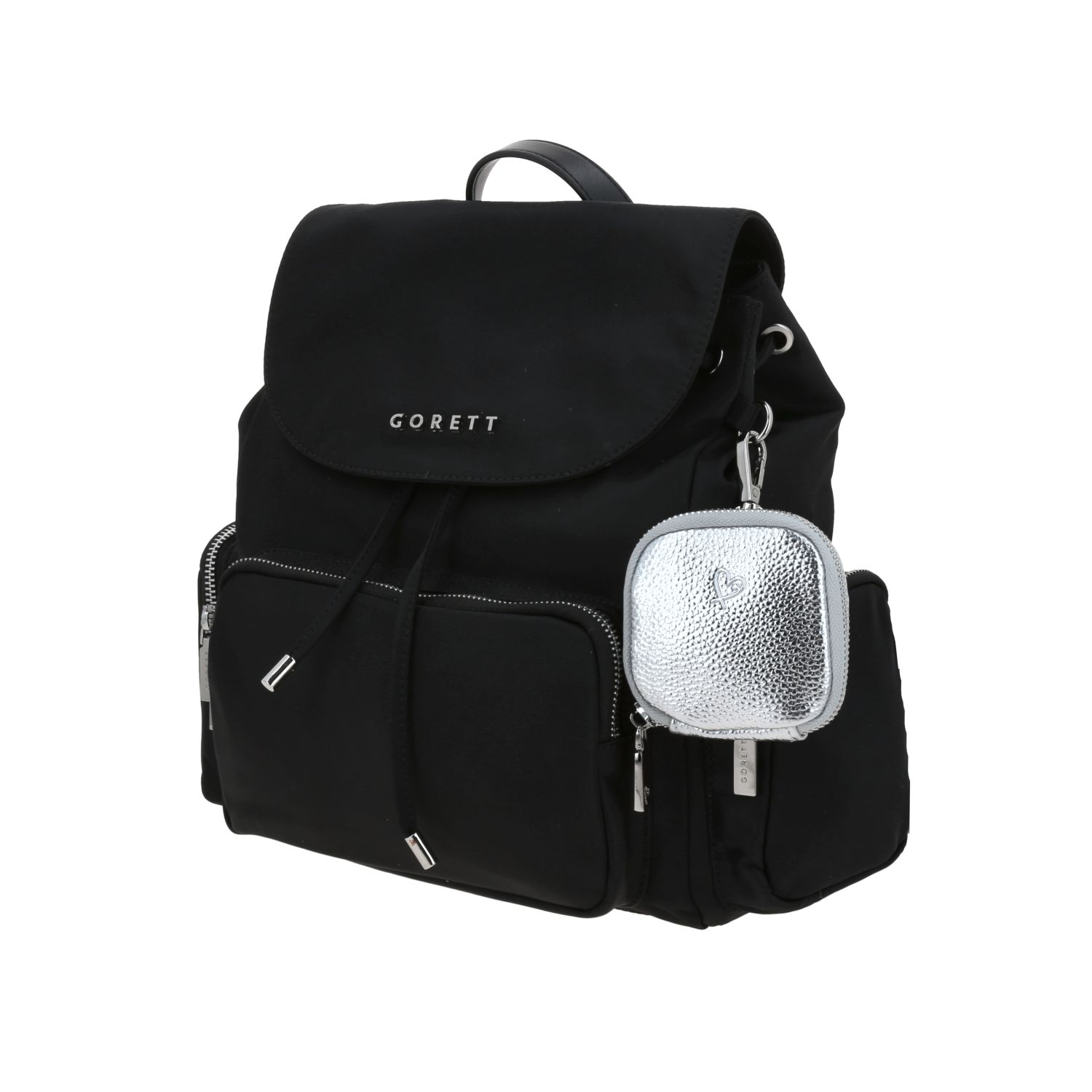 Mochila para mujer casual Gorétt by Chenson color negro con bolsillos prácticos 2