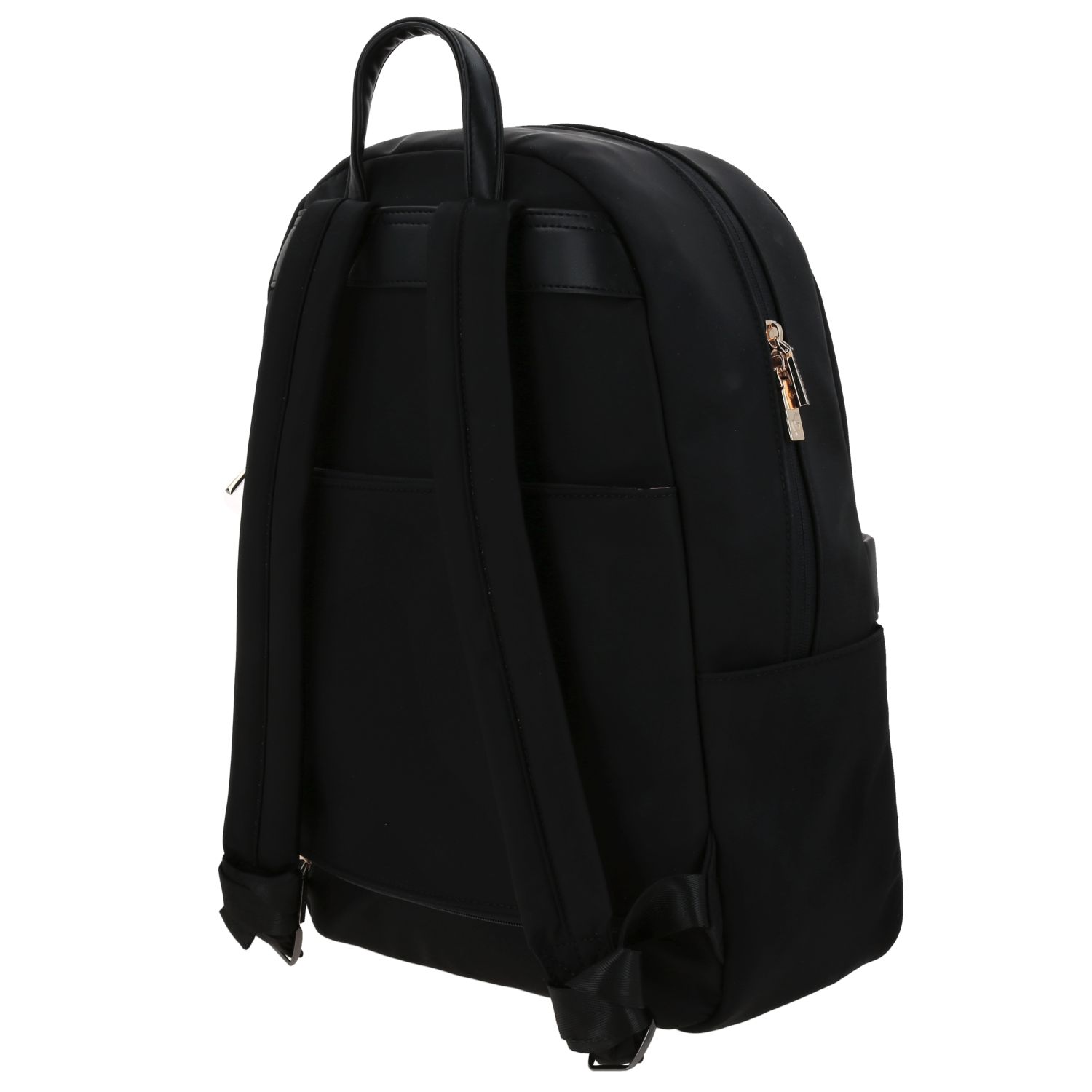 Mochila para mujer casual Gorétt by Chenson negra con doble bolsillo frontal 5