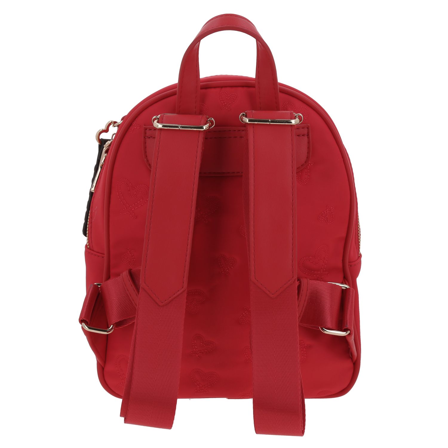 Mochila para mujer casual Gorétt by Chenson roja con doble bolsillo frontal 4