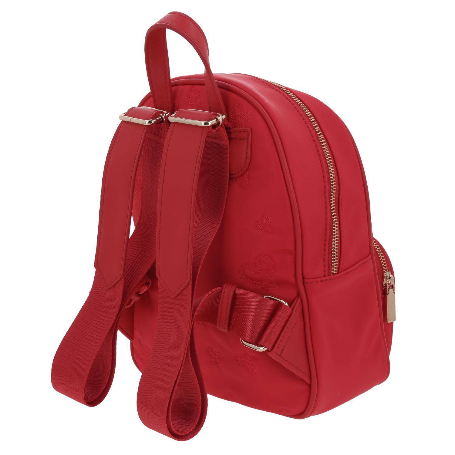 Mochila para mujer casual Gorétt by Chenson roja con doble bolsillo frontal 5