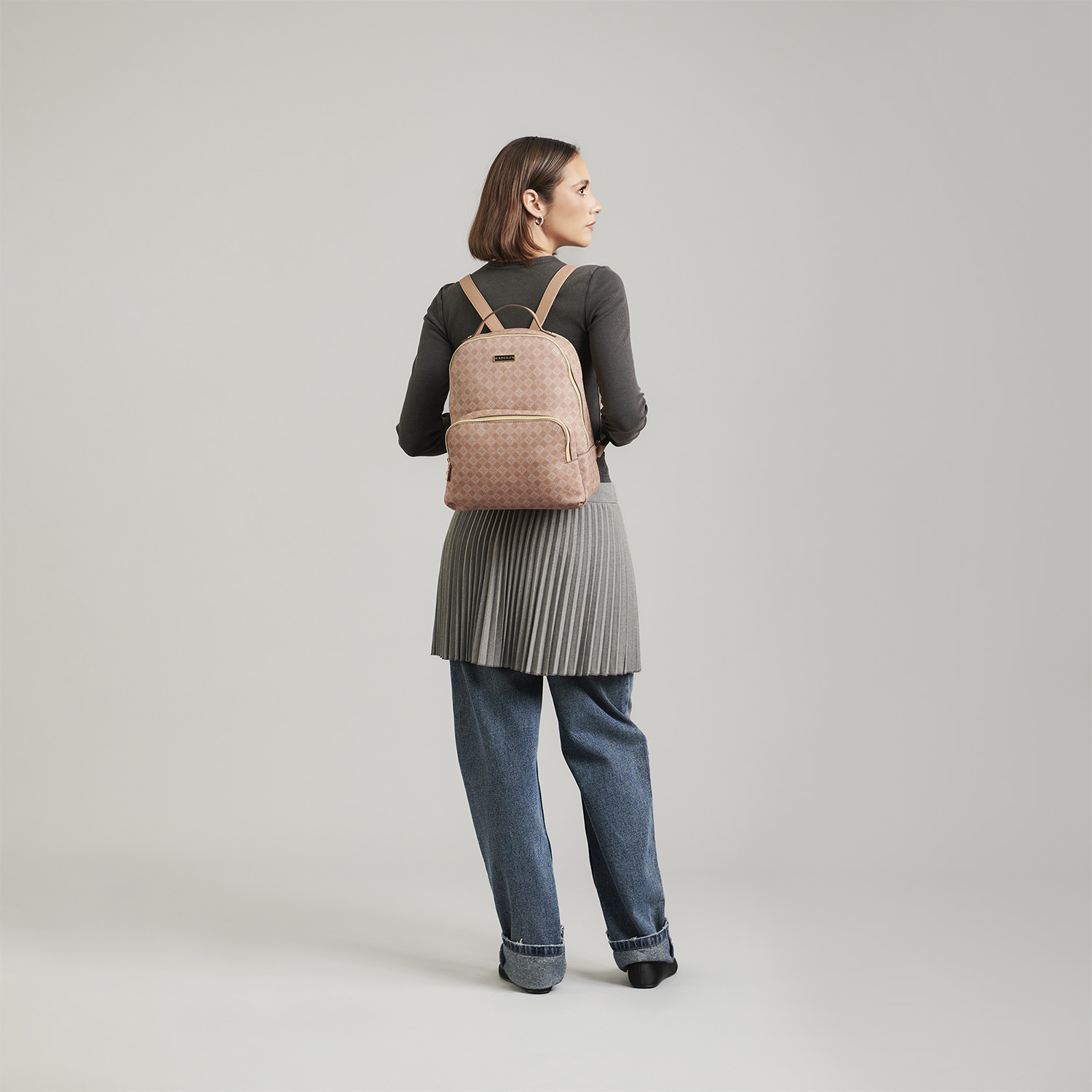 Mochila para mujer casual Madison by Chenson rosa con doble compartimento - vista 2