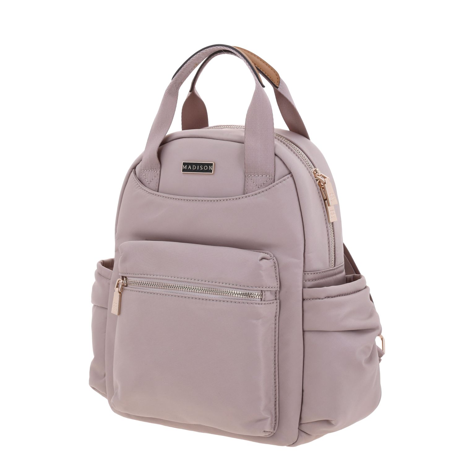 Mochila para mujer casual Madison by Chenson rosa con múltiples bolsillos 2