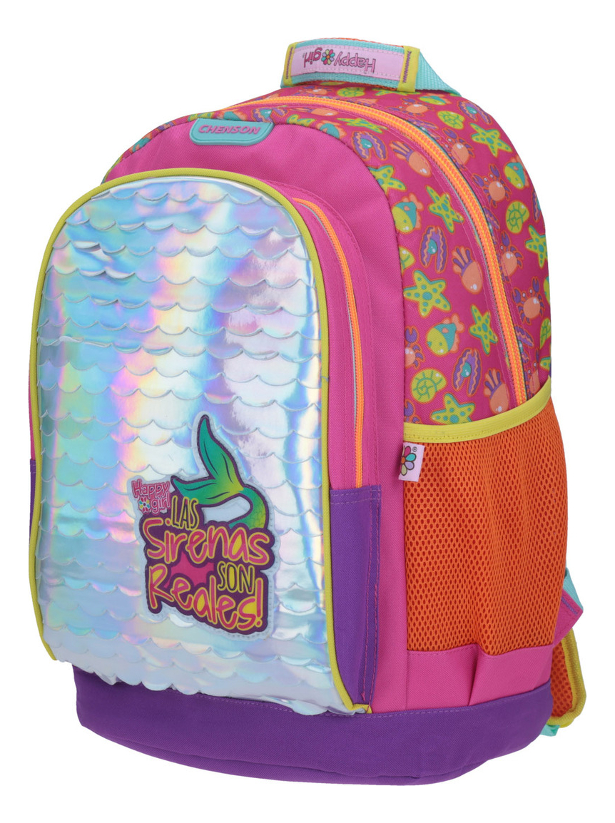 Mochila Primaria Chenson Escolar Happy Girl Sirena Meram Color Rosa Diseño De La Tela Hg64400-p 2