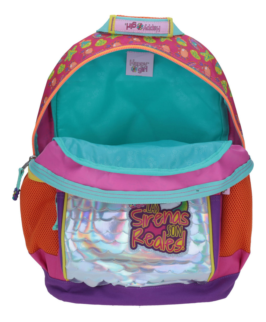 Mochila Primaria Chenson Escolar Happy Girl Sirena Meram Color Rosa Diseño De La Tela Hg64400-p 4