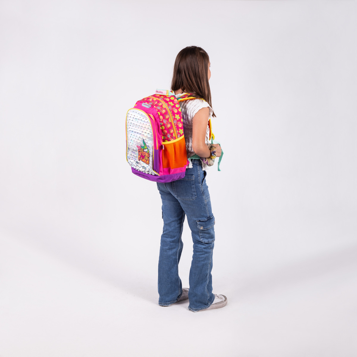 Mochila Primaria Chenson Escolar Happy Girl Sirena Meram Color Rosa Diseño De La Tela Hg64400-p - vista 2