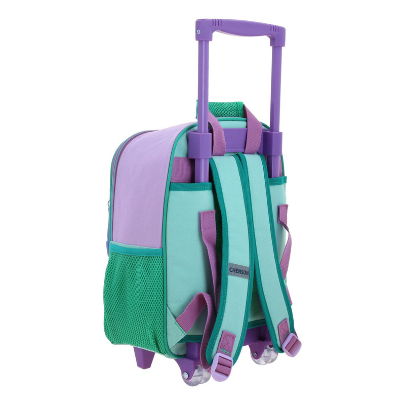 Mochila Princesas Luriel Kinder Con Carro Pr70466-t Color Multicolor Diseño De La Tela Sirenita 3