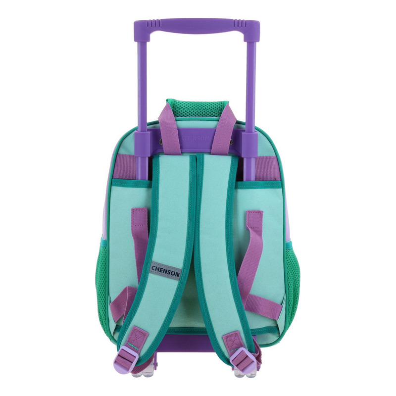 Mochila Princesas Luriel Kinder Con Carro Pr70466-t Color Multicolor Diseño De La Tela Sirenita 4