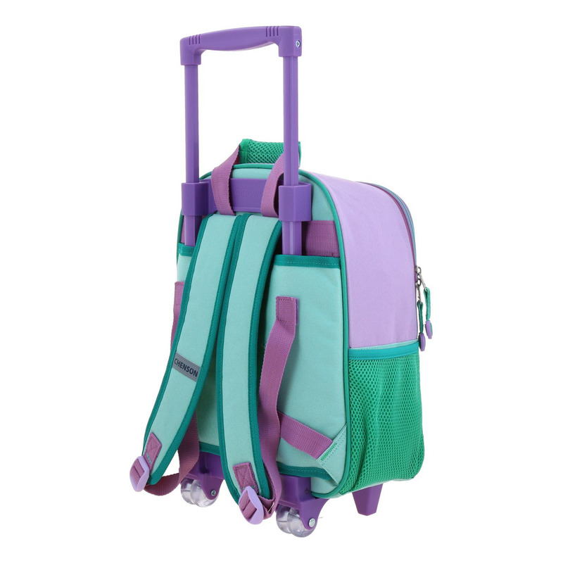 Mochila Princesas Luriel Kinder Con Carro Pr70466-t Color Multicolor Diseño De La Tela Sirenita 5