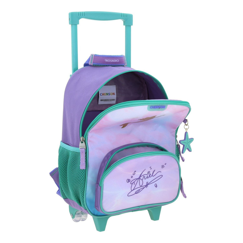 Mochila Princesas Sirenita Ariel Deeper Kinder Con Carro Pr70269-v 5