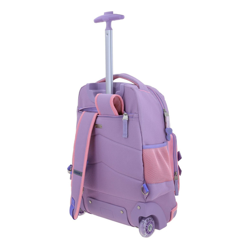Mochila Princesas Stardust Primaria Con Carro Pr70635-v Color Lila 5
