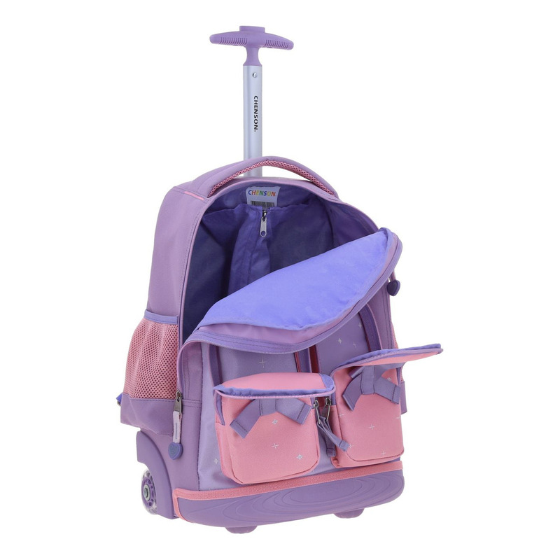 Mochila Princesas Stardust Primaria Con Carro Pr70635-v Color Lila - vista 2