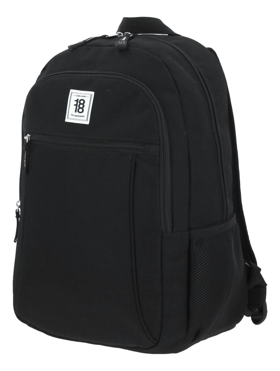 Mochila Urbana Reforzada Con 5 Bolsillos Chenson Color Negro Liso 2