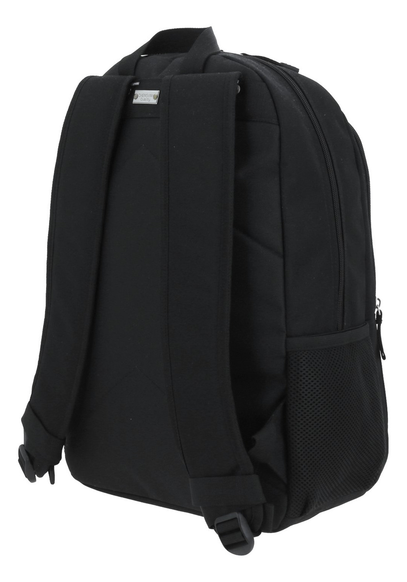 Mochila Urbana Reforzada Con 5 Bolsillos Chenson Color Negro Liso 3