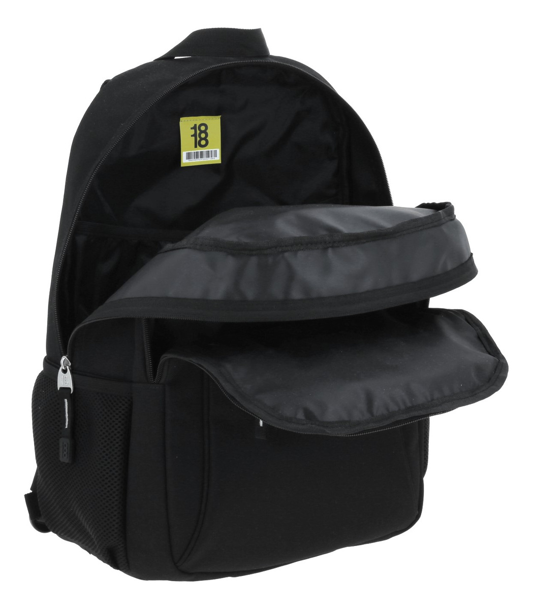 Mochila Urbana Reforzada Con 5 Bolsillos Chenson Color Negro Liso 5