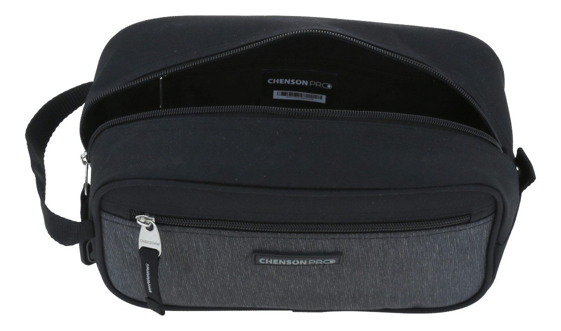 Neceser Chenson Pro Amplio Compartimento Heri Color Gris Oscuro Diseño De La Tela Liso 4