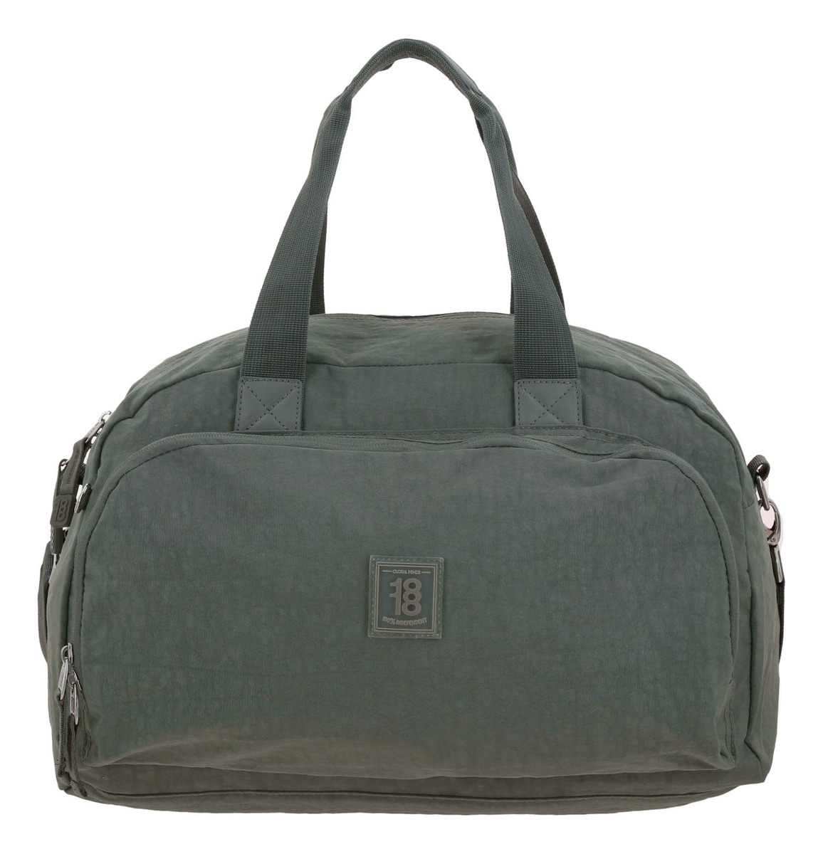 Valija Chenson Juvenil 1818 Verde Militar Impermeable Zilp Lisa