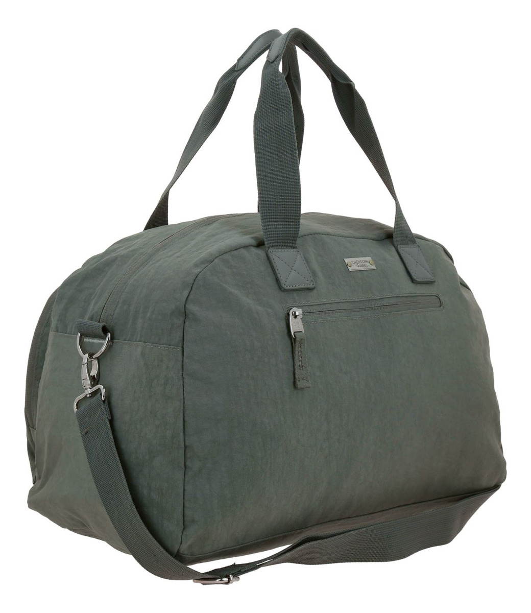 Valija Chenson Juvenil 1818 Verde Militar Impermeable Zilp Lisa 3