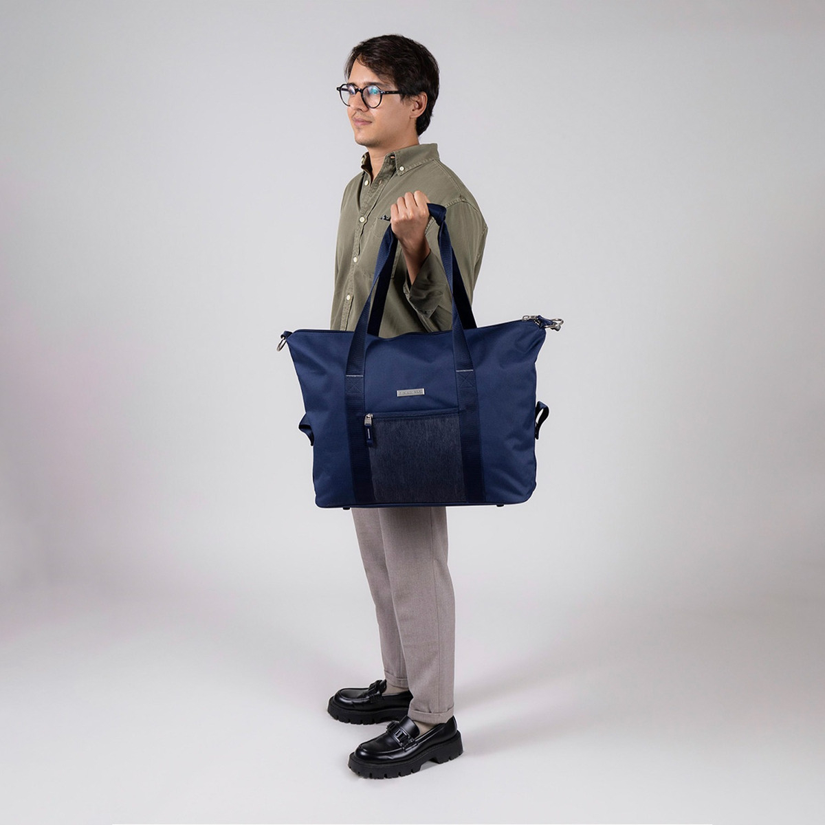 Valija Grande Chenson Pro Multiusos Heri Color Azul Oscuro Liso - vista 2