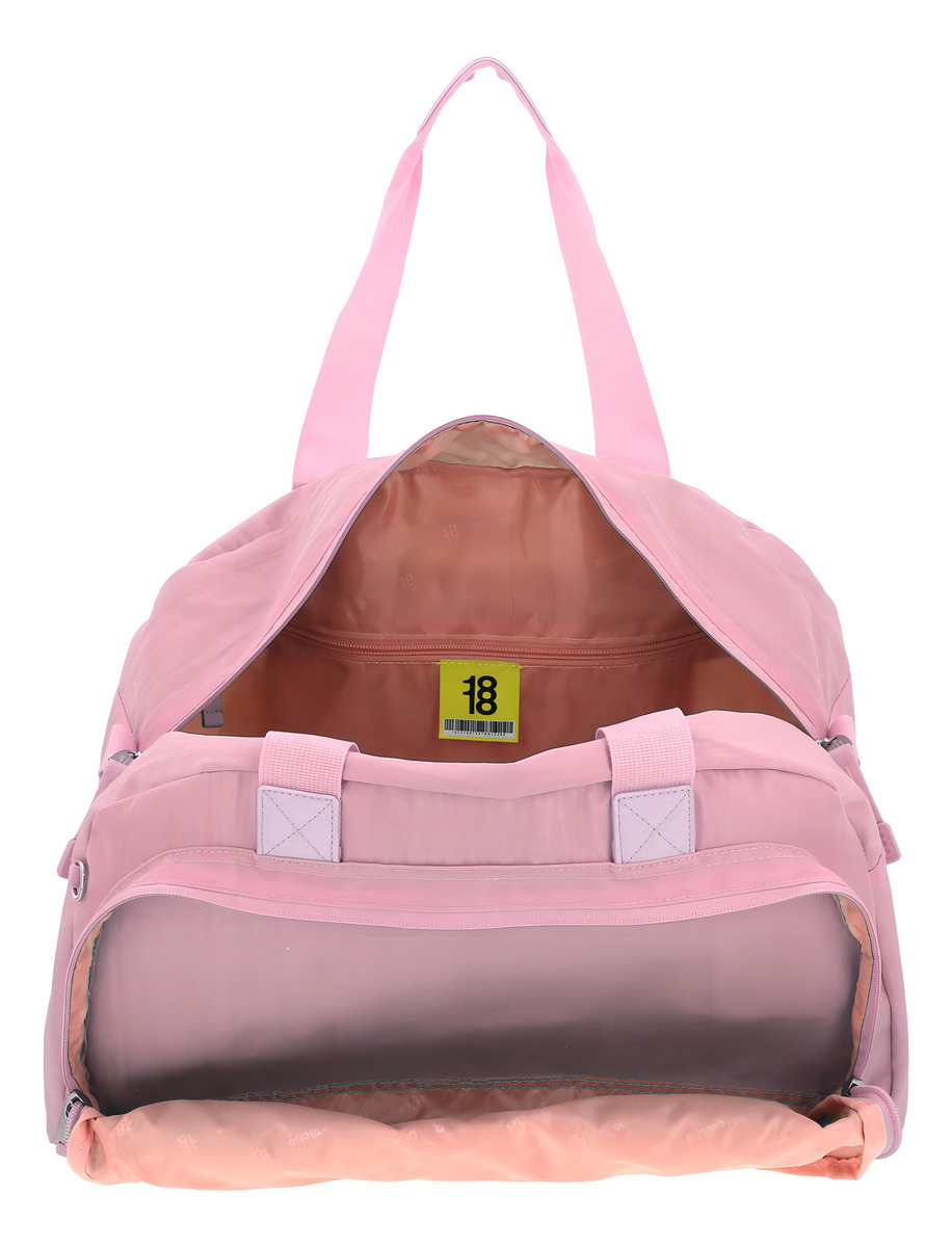 Valija Mediana Chenson 1818 Zilp Rosa Con Asa Hombro Y Mano Lisa - vista 2