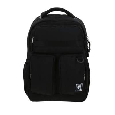 Mochila Escolar 1818 by Chenson Negro con Triple Bolsillo