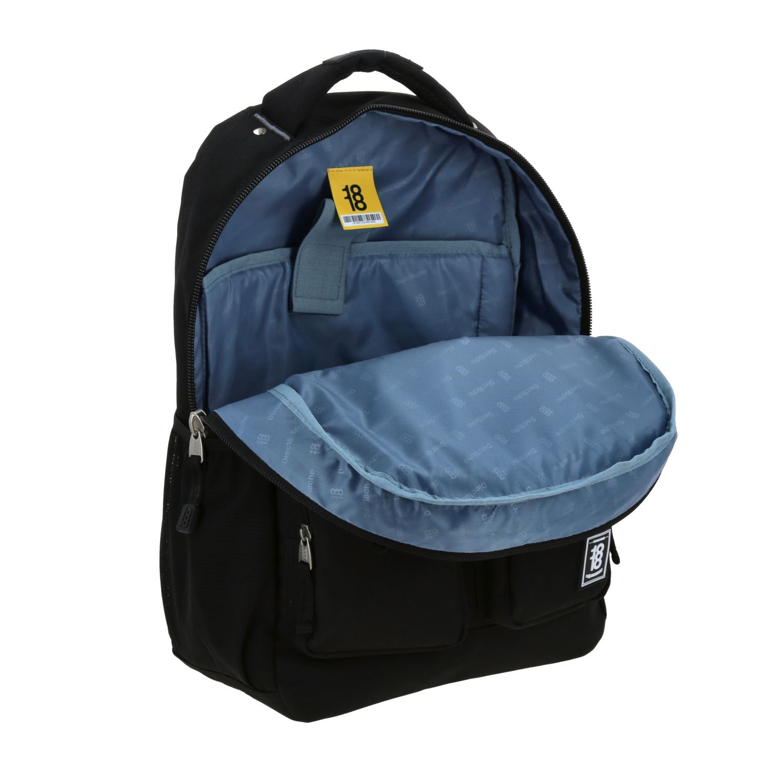 Mochila Escolar 1818 by Chenson Negro con Triple Bolsillo - vista 2