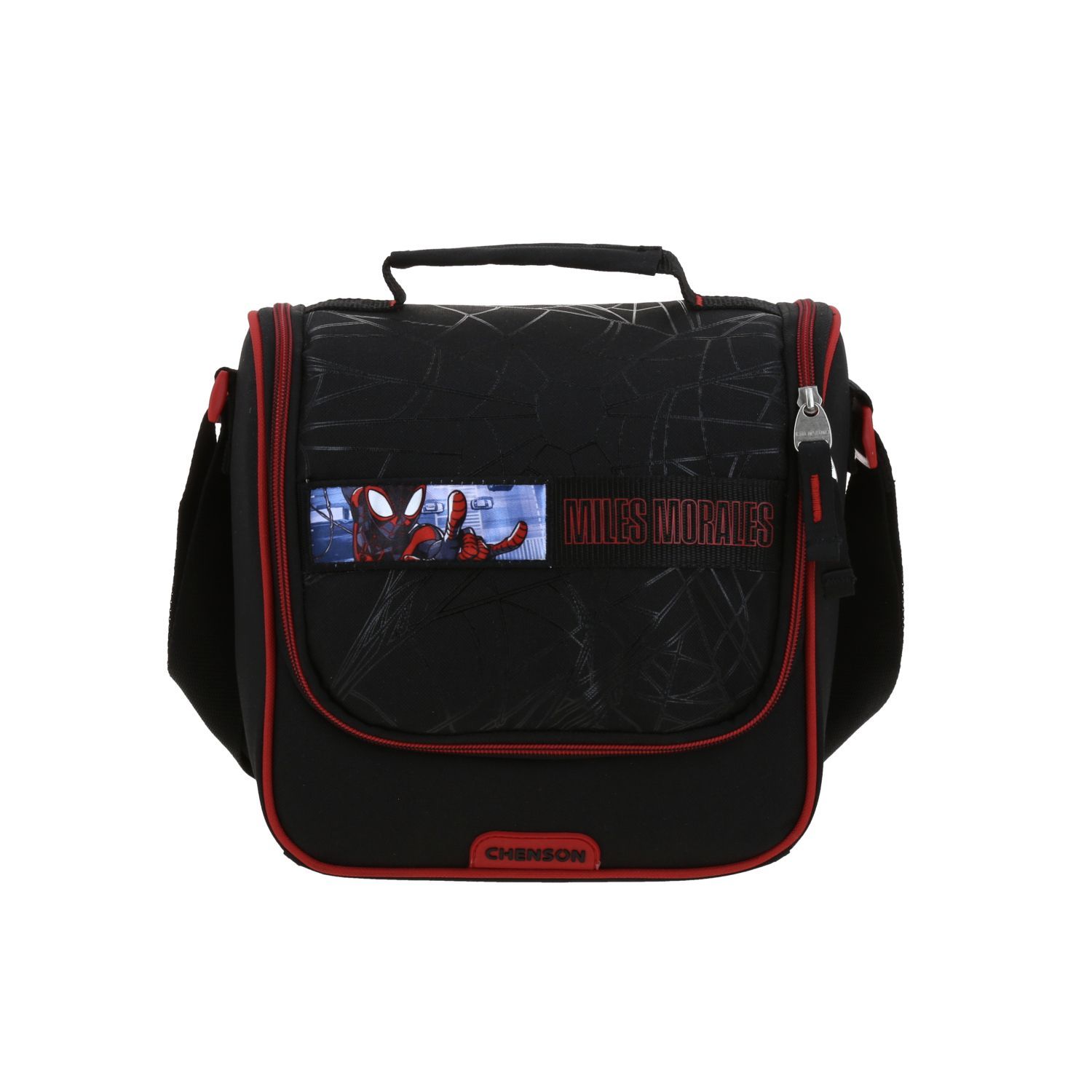 Lonchera Escolar Miles Morales Negro Térmica Chenson